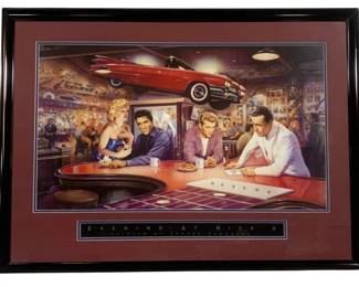 6034 - "Evening at Rick's" Framed Print - 38 x 29