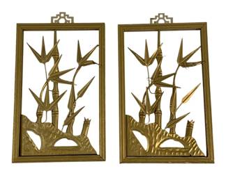 4862 - Pair Wall Hanging Decoration - 12 x 7