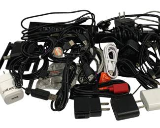 4453 - Lot of Assorted Electric Cords/Cables (Description): Used as is electric/electronic/mechanical item. No guarantee all components, untested.