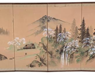 5185 - Folding Oriental Screen - 70.5 x 36