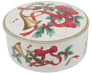 582 - Mikasa Jubilation Porcelain Box 2.5x5"