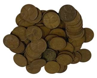 4128 - 64 Assorted Wheat Pennies