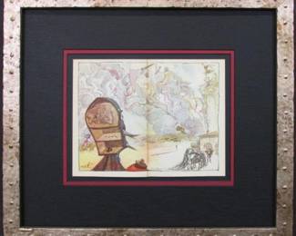 9111 - Original 1946 Don Quixote A La Mancha (Description): llustration by Salvador Dali 18 X 15.5