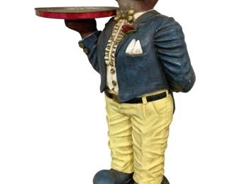 4812 - Bulldog Butler Figurine - 32" Tall