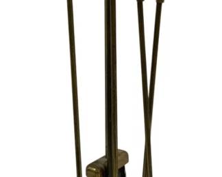 5088 - Vintage Brass/Iron Fireplace Tool Set - 28 x 9 x 6