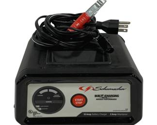 4439 - Schumacher 10 AMP/2 AMP Battery Charger (Description): Used as is electric/electronic/mechanical item. No guarantee all components, untested.