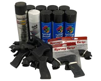 6478 - Assorted Spray Paint & Spray Grips