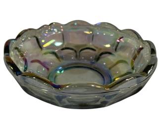 4900 - Smokey Gray Carnival Glass Bowl - 6" Tall