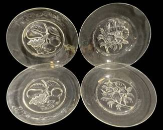 6595 - 4 Glass Plates - 8" Round