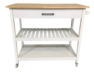 2001 - Wood Kitchen Island Cart - 36 x 42 x 21