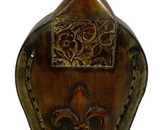 6533 - Large Metal Vase - 17.5 Tall