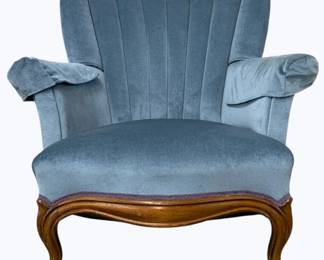 2082 - French Channel Back Vintage Arm Chair (Description): 35 x 32 x 23