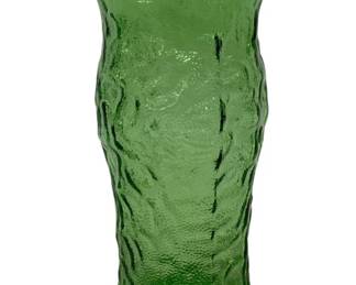 4938 - Green Glass Vase - 10" Tall