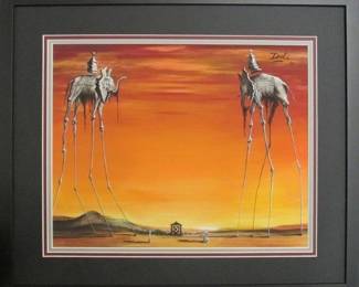9048 - The Elephants Giclee by Salvador Dali (Description): 22 X 19