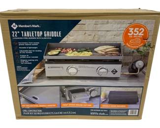 6520 - Member's Mark 22" Tabletop Griddle - in box (Description): Used as is electric/electronic/mechanical item. No guarantee all components, untested.