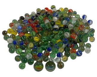 5693 - 239 Glass Marbles w/ 2 Shooters