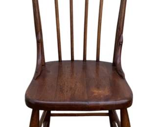 4956 - Vintage Wooden Press Back Chair (Description): 38 x 14 x 15