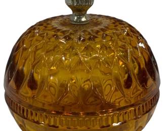 6578 - Indiana Glass Amber Candy Dish - 6 x 5