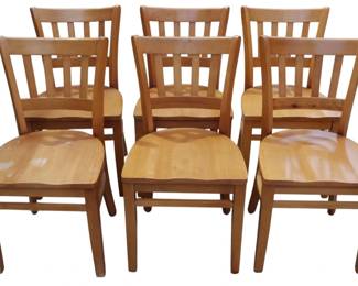 623 - Set of 6 Wooden Chairs 34x18x18