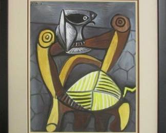 9043 - Owl on Chair Giclee by Salvador Dali (Description): 22 X 25