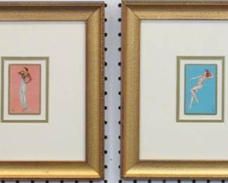 9073 - Set of 2 Playing Cards by Alberto Vargas (Description): 10 X 11.5