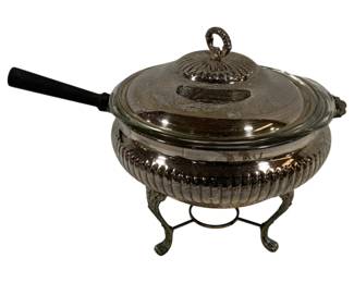 5649 - Silver Plated Chafing Dish w/ Lid - 17 x 11 x 14