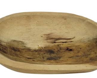 1378 - Wooden Dough Bowl - 16.5 x 11 x 3