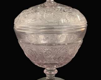 7001 - Purple Glass Candy Dish - 8" Tall