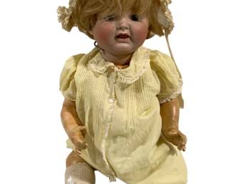 5655 - Antique Doll w/ Stand - As Is - 24" Tall