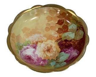 5620 - Coronet Limoges Bowl - Signed - 8.75" Round