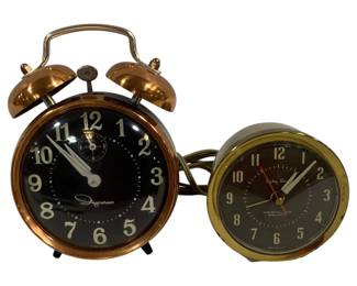 5308 - 2 Vintage Clocks - Ingraham & Westclox (Description): Used as is electric/electronic/mechanical item. No guarantee all components, untested.