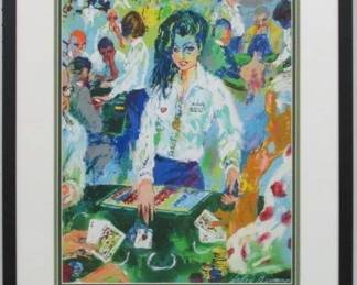9070 - Girls of Caesars Palace Giclee by Leroy Neiman (Description): 21.5 X 25