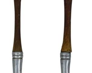692 - Salad Set with Pewter Handles 11"