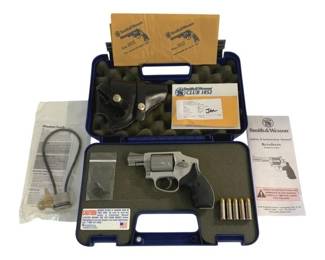 2 - Smith & Wesson .38 Special & P Air Weight (Description): PISTOLS AVAILABLE TO VA RESIDENTS ONLY - NO SHIPPING AVAILABLE - MUST PICK UP w/ Case, Holster & Lock Used as is electric/electronic/mechanical item. No guarantee all components, untested. All guns will be sold according to Virginia law. ONLY VA RESIDENTS can bid on PISTOLS. Any firearm purchased at auction must be picked up at C&D Family Pawn Shop, exceptions. A background check will be