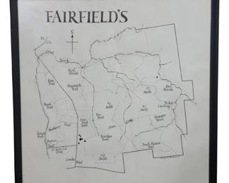 5357 - Fairfield's Map Framed - 20 x 20
