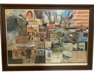 8209 - Framed Bruce Collage - #247/11000 28 x 39