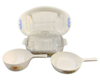 5325 - 4 Corningware Dishes 1 w/ Lid