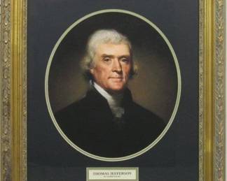 9090 - Thomas Jefferson by Gilbert Stuart (Description): 24.5 X 27.5