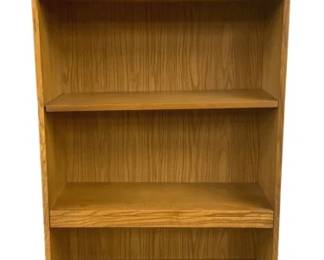 3002 - Oak Veneer Bookshelf - 73 x 30 x 12 (Description): Adjustable Bookshelfs and Traditional Crown Molding