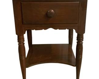 3035 - Antique Wood End Table - 29 x 19 x 16