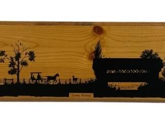 5109 - Harvey Bernhardt Sunday Morning Wood Wall Art (Description): 40 x 7.5