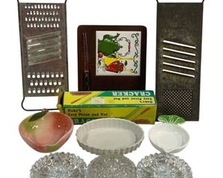 5305 - Lot of Assorted Items - Graters, Glass Items & (Description): More