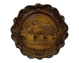 4230 - Carved Wood Wall Art - 8.25" Round