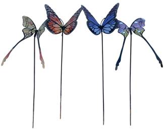 6456 - 4 Metal Butterflies - 48 Inches Tall