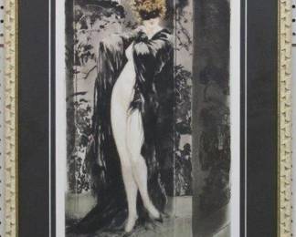 9062 - Venetian Shawl by Louis Icart (Description): 20.5 X 29.5