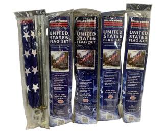 6535 - 5 U.S.A. Flag Sets in package