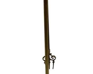 5078 - Brass Fireplace Tool Holder w/ Tool - 29 x 9 x 5.5