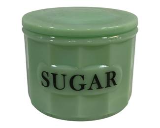 5208 - Jadeite Sugar Jar - 3.5 x 4.25