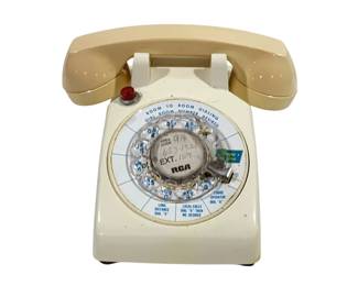 6023 - Vintage ITT Rotary Dial Phone (Description): 9 x 9 x 5.5 Used as is electric/electronic/mechanical item. No guarantee all components, untested