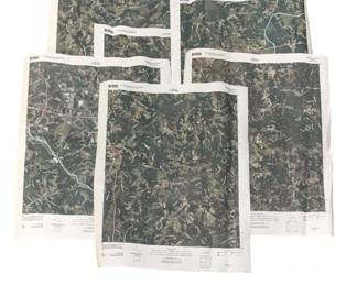 5728 - Lot of 6 USGS Topo Maps - 28 x 21